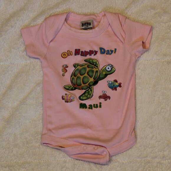 Pink Maui Baby Girl Onesie 6 Months - Picture 1 of 4